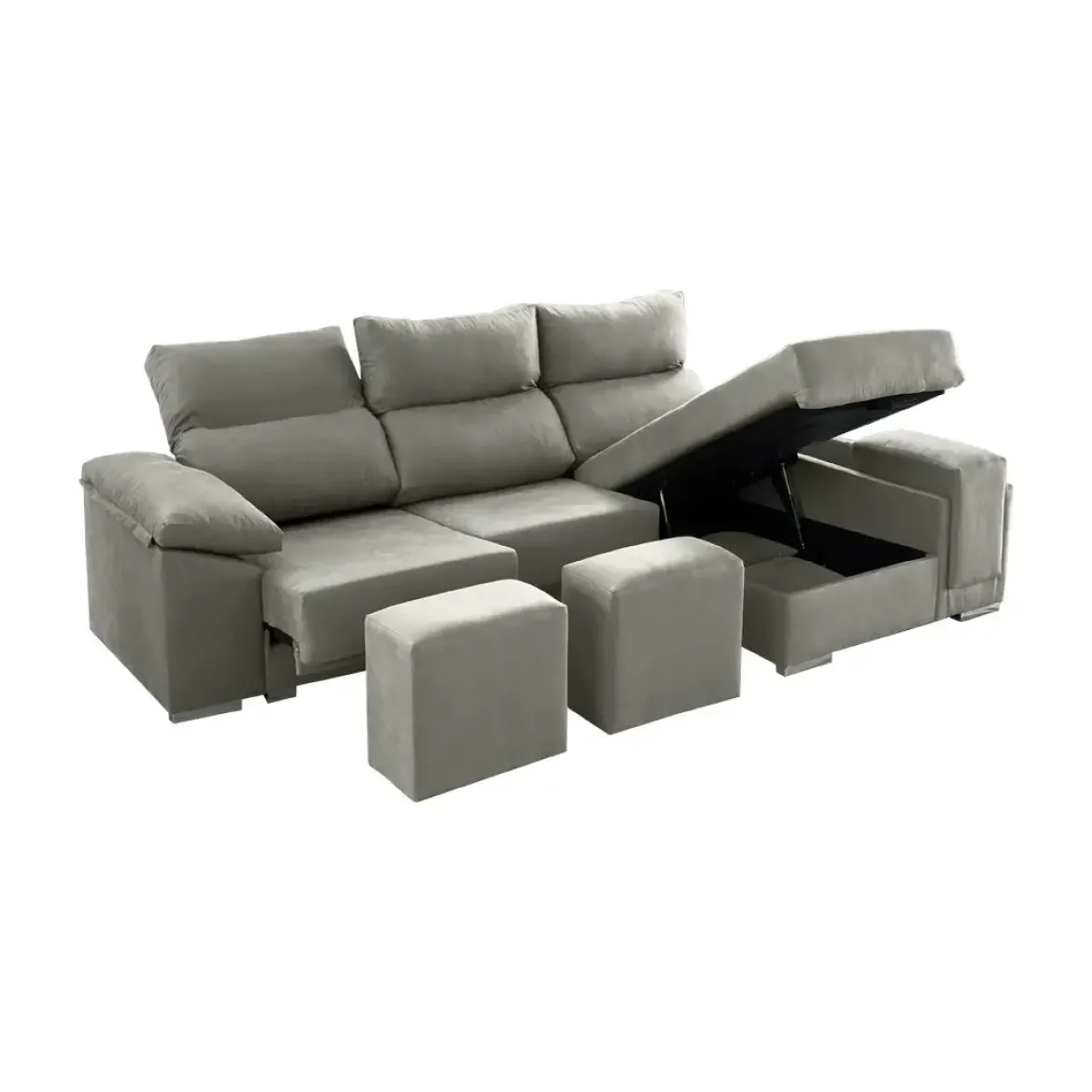 Sofá 2 plazas con Chaise Longue a la derecha Modelo Kenia