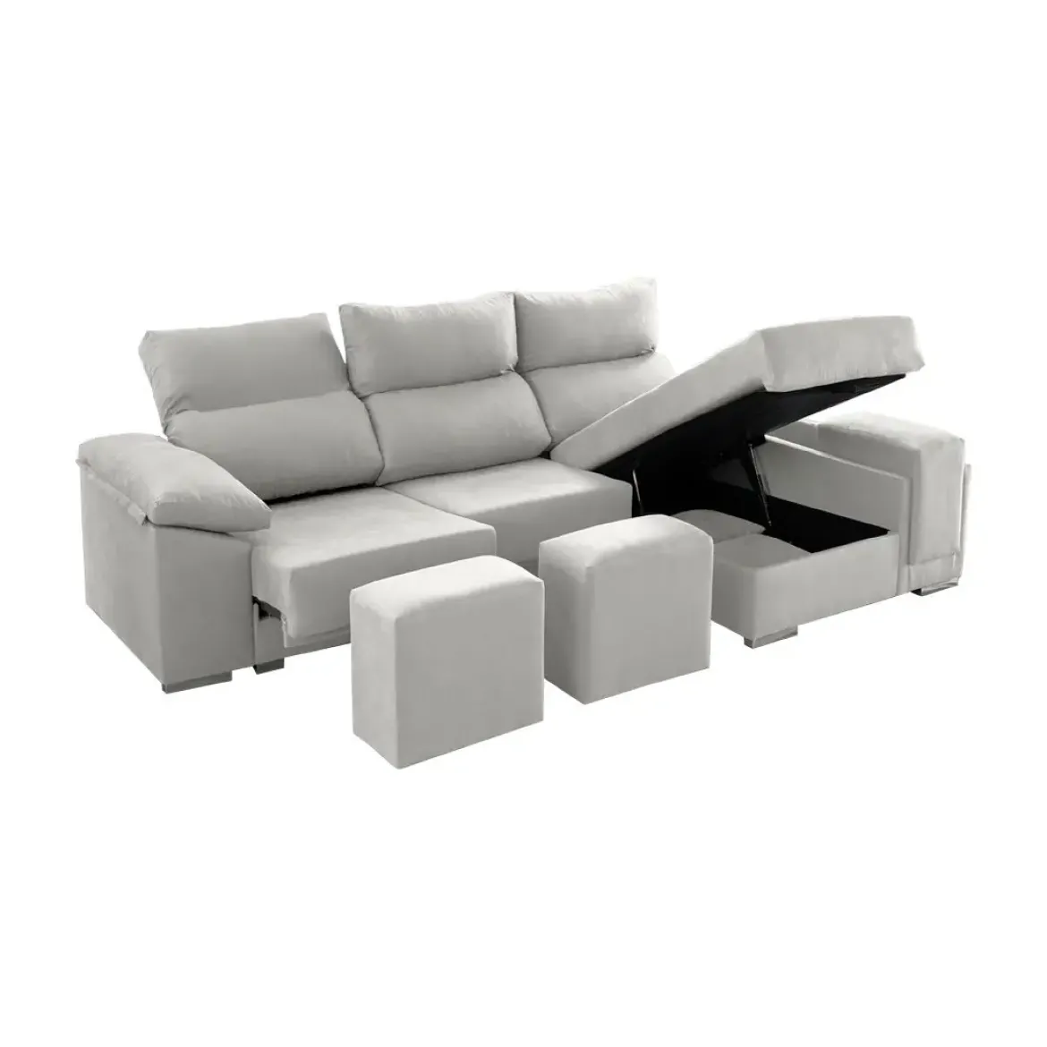 Sofá 2 plazas con Chaise Longue a la derecha Modelo Kenia