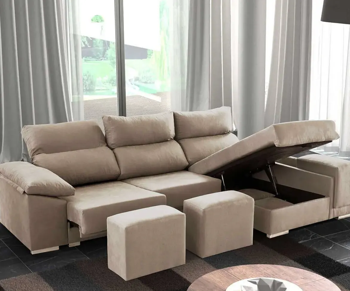 Sofá 2 plazas con Chaise Longue a la derecha Modelo Kenia