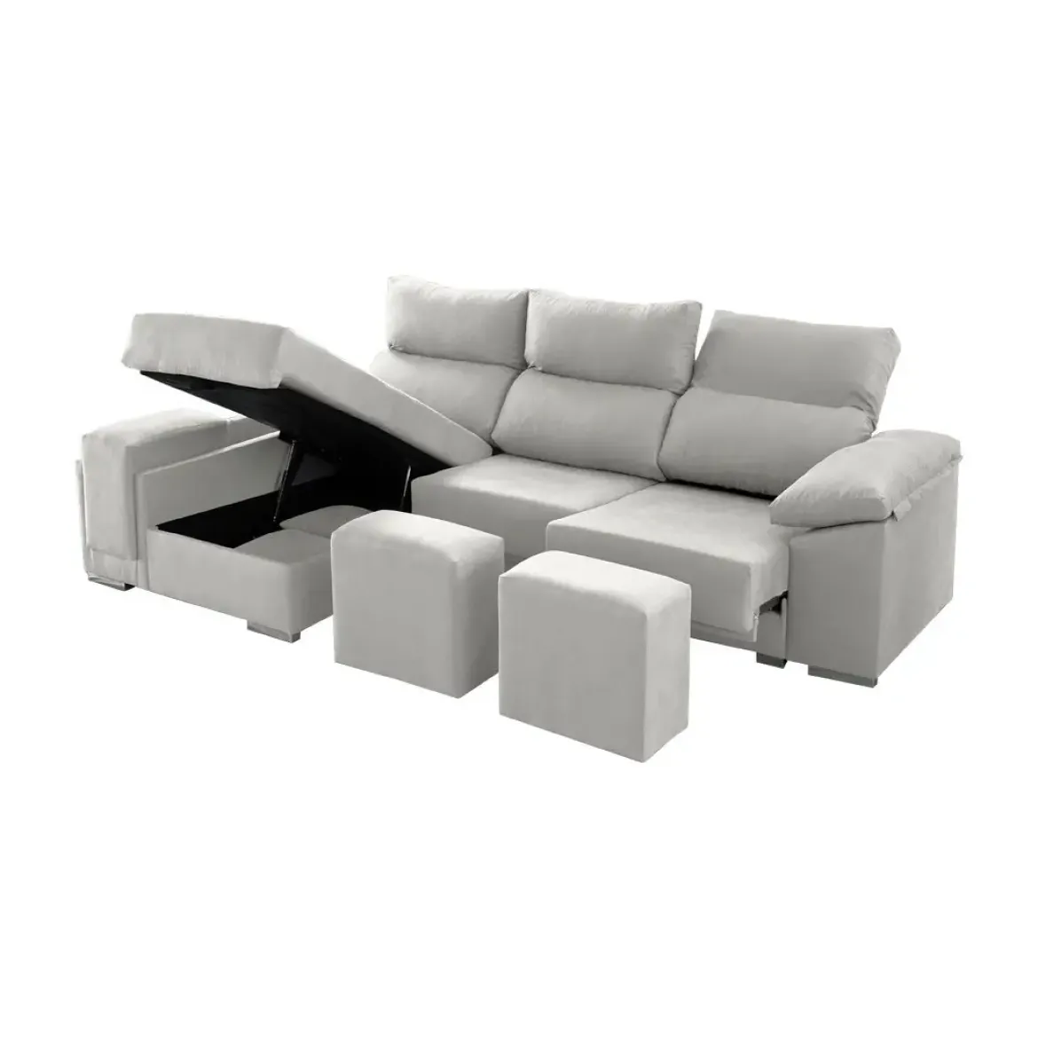 Sofá 2 Plazas con Chaise Longue a la izquierda Modelo Kenia