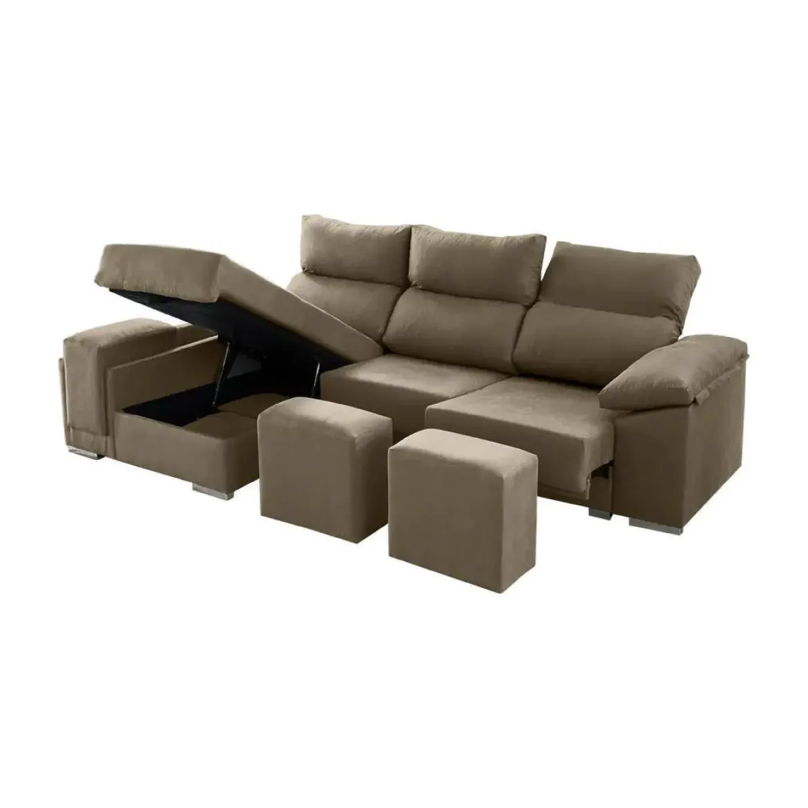Sofá 2 Plazas con Chaise Longue a la izquierda Modelo Kenia