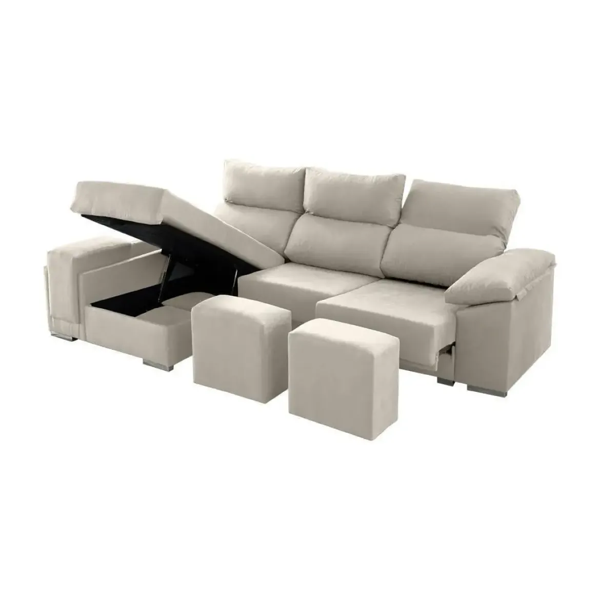 Sofá 2 Plazas con Chaise Longue a la izquierda Modelo Kenia