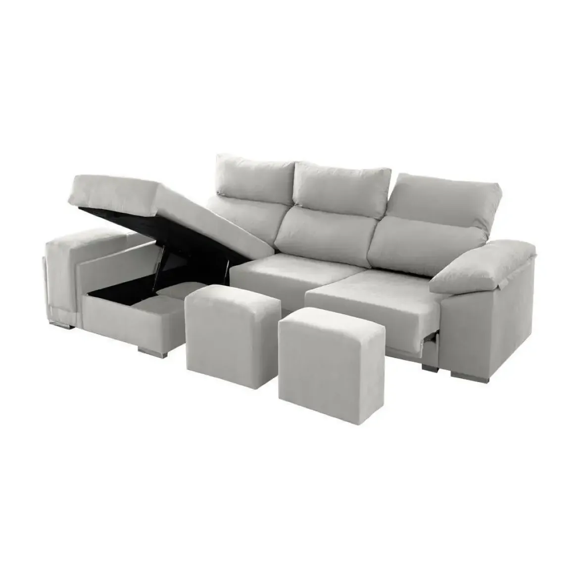 Sofá 2 Plazas con Chaise Longue a la izquierda Modelo Kenia
