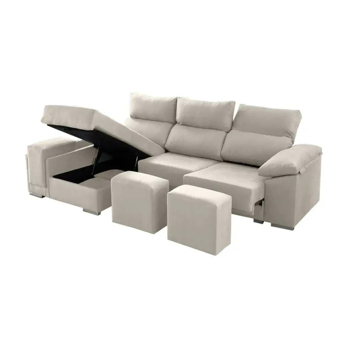 Sofá 2 Plazas con Chaise Longue a la izquierda Modelo Kenia
