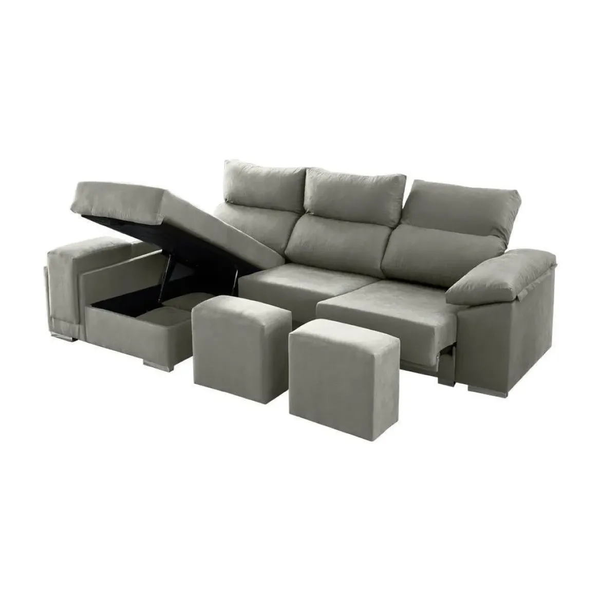 Sofá 2 Plazas con Chaise Longue a la izquierda Modelo Kenia