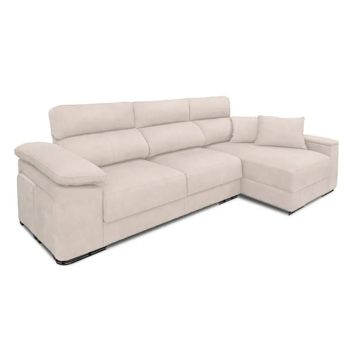 Sofá 3 plazas con Chaise Longue Derecha con Arcón MARIA
