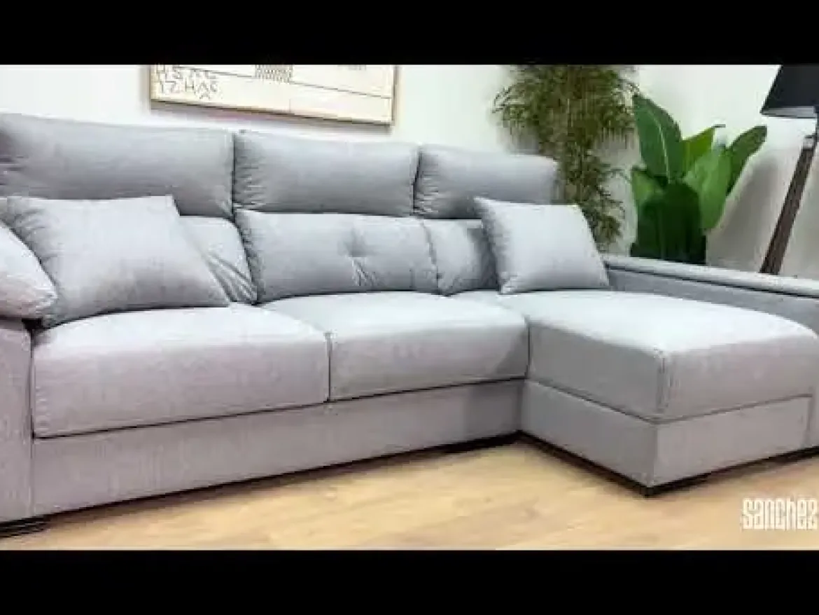 Sofá 3 plazas con Chaise Longue Derecha con Arcón MARIA