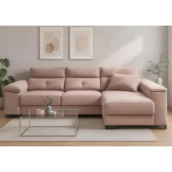 Sofá 3 plazas con Chaise Longue Derecha con Arcón MARIA