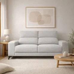 Sofá 2 Plazas de 178 cm con Cabezal Reclinable y Asientos Deslizantes OMAR