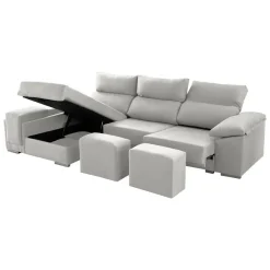 Sofá 3 Plazas Deslizante con Chaiselongue Izquierda Modelo Kenia