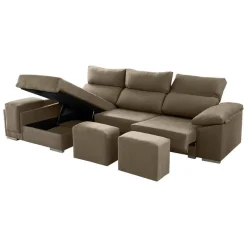 Sofá 3 Plazas Deslizante con Chaiselongue Izquierda Modelo Kenia