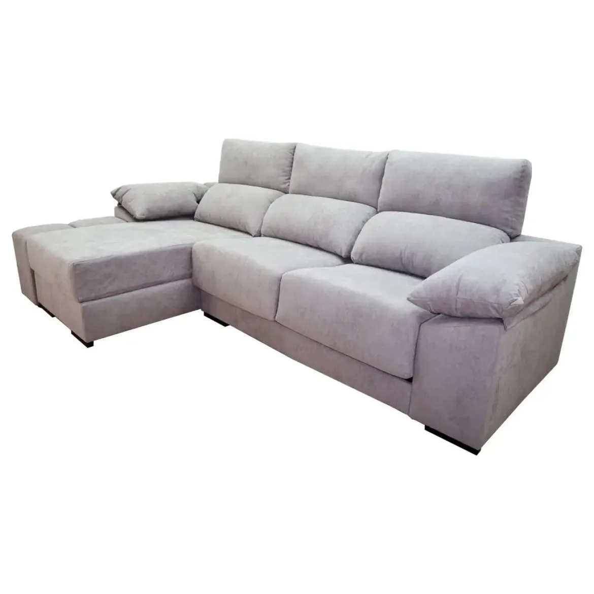 Sofá 3 plazas más Chaiselongue Izquierda Tapizada en Tela Modelo 1300