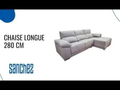 Sofá 3 plazas más Chaiselongue Izquierda Tapizada en Tela Modelo 1300