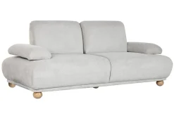 Sofá 3 Plazas Tapizado en Poliéster Gris Claro MB-226072
