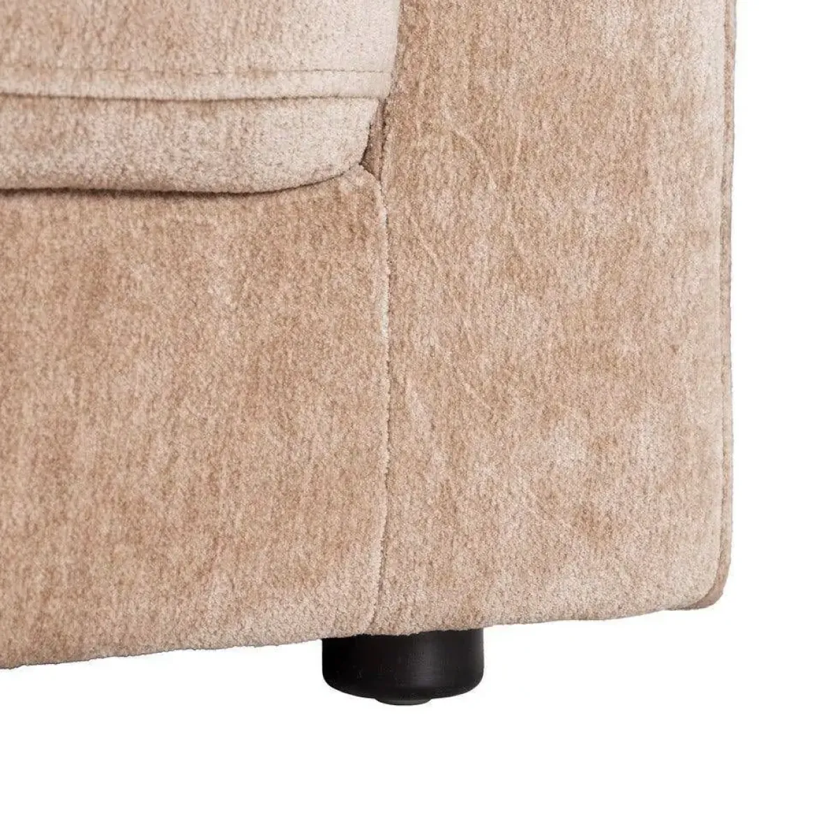 Sofá 2 Plazas Taupe Tejido en Poliéster con Patas de Madera 165 cm 615446