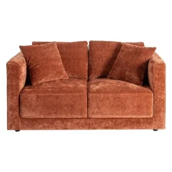 Sofá 2 Plazas Teja Tejido en Poliéster con Patas de Madera 165 cm 615450
