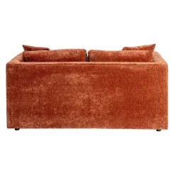 Sofá 2 Plazas Teja Tejido en Poliéster con Patas de Madera 165 cm 615450