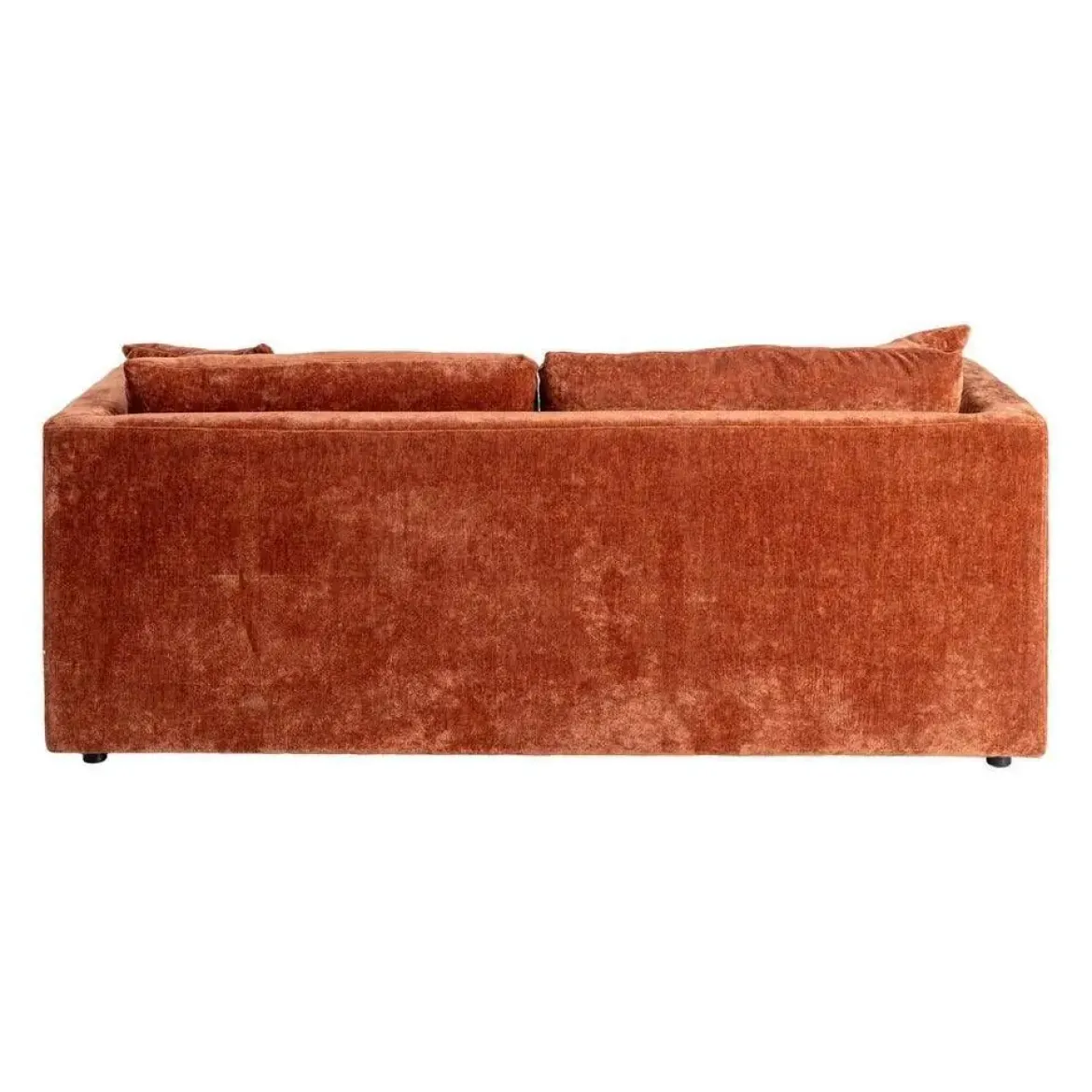 Sofá 3 Plazas Teja Tejido en Poliéster con Patas de Madera 210 cm 615451