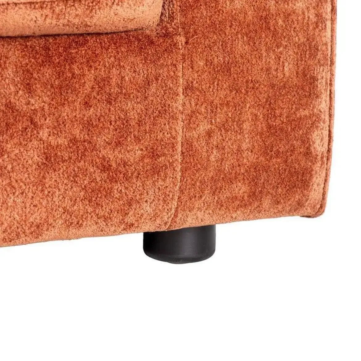 Sofá 3 Plazas Teja Tejido en Poliéster con Patas de Madera 210 cm 615451