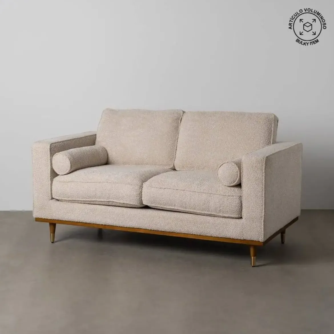 Sofá 2 Plazas Tejido 172 cm Color Beige 614710