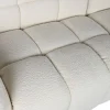 Sofá Tapizado en Bouclé Blanco con Estructura de Madera MB-211724