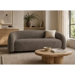 Sofá Tapizado en Poliéster Gris Oscuro 200 cm MB-226307