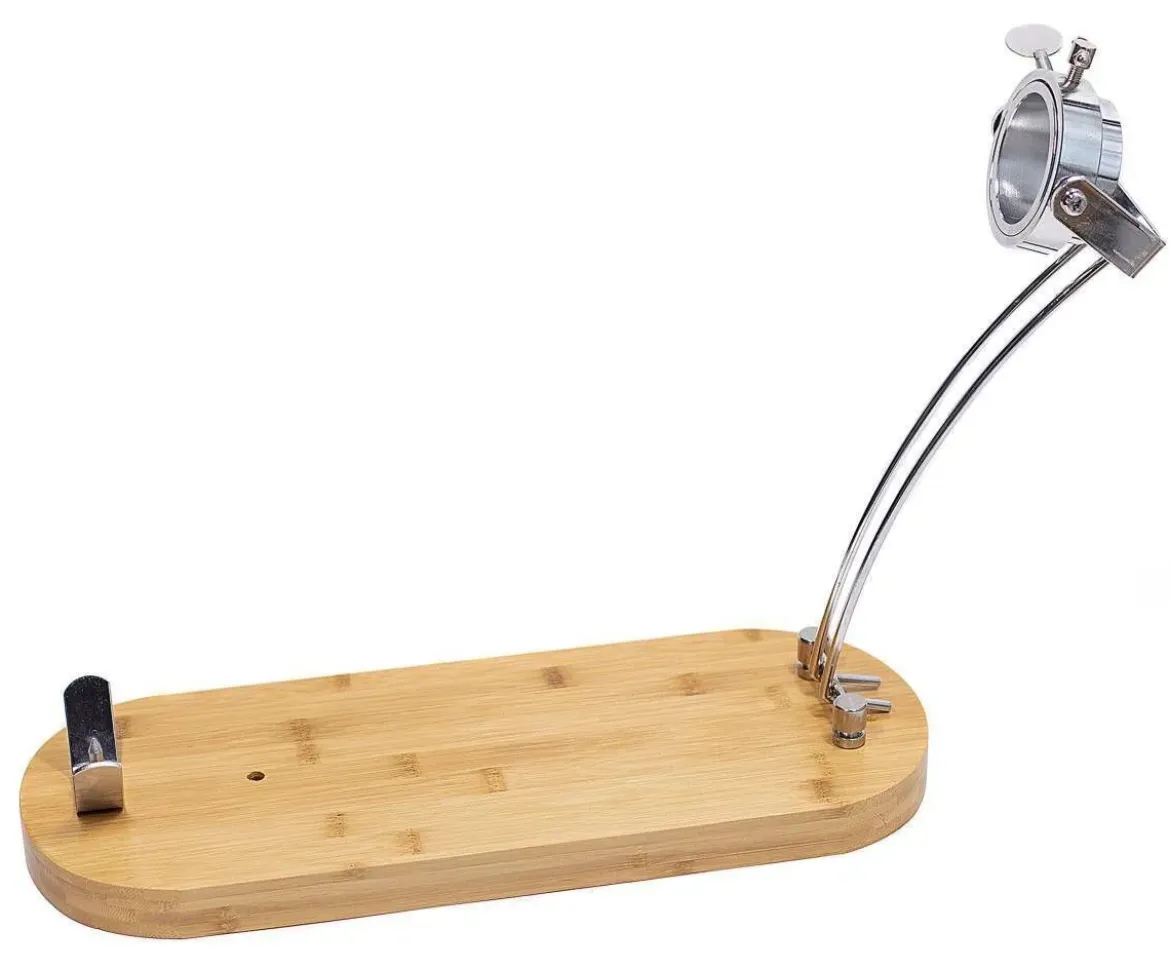 Soporte Jamonero en Madera de Bambú Plegable y Giratorio