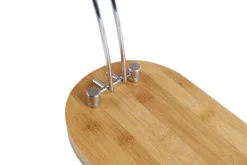 Soporte Jamonero en Madera de Bambú Plegable y Giratorio