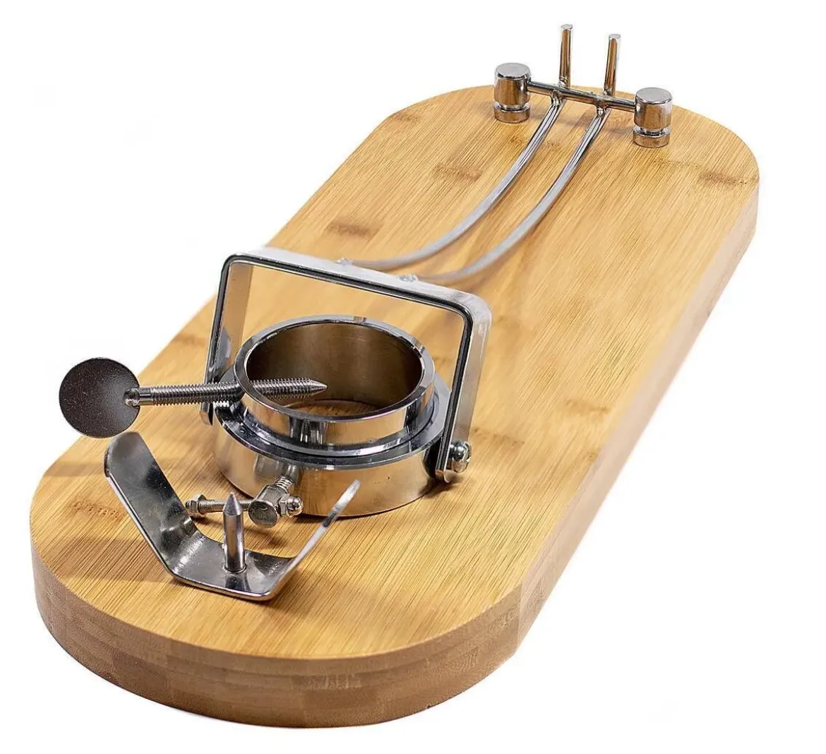 Soporte Jamonero en Madera de Bambú Plegable y Giratorio