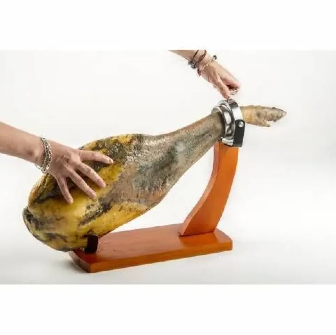Soporte Jamonero Giratorio de Madera de Pino
