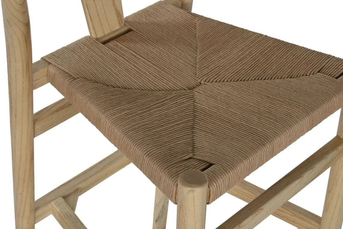 Taburete Alto Apilable en Madera de Olmo Natural MB-213109