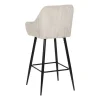 Taburete Alto Beige/Negro de Tejido/Hierro CONTRACT 612590