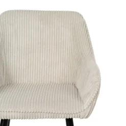 Taburete Alto Beige/Negro de Tejido/Hierro CONTRACT 612590