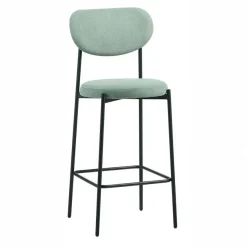 Taburete Alto con Asiento Tapizado en Turquesa MAUI 30-151