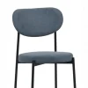 Taburete Alto con Asiento Tapizado en Azul MAUI 30-152