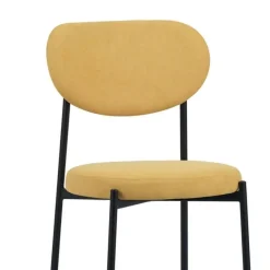 Taburete Alto con Asiento Tapizado en Mostaza MAUI 30-150