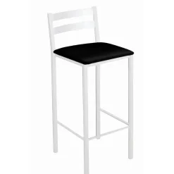 Taburete Alto con Reposapiés de Aluminio de color Blanco 797/BL