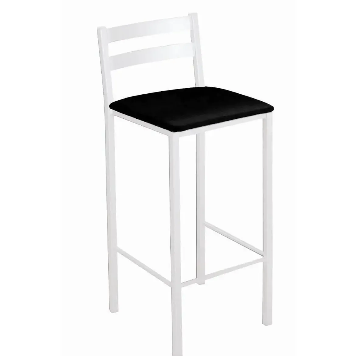Taburete Alto con Reposapiés de Aluminio de color Blanco 797/BL