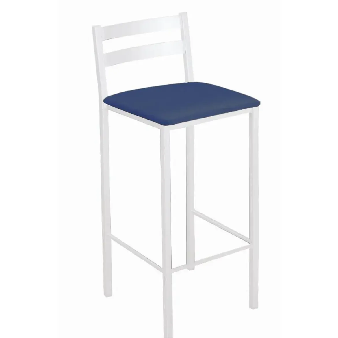 Taburete Alto con Reposapiés de Aluminio de color Blanco 797/BL