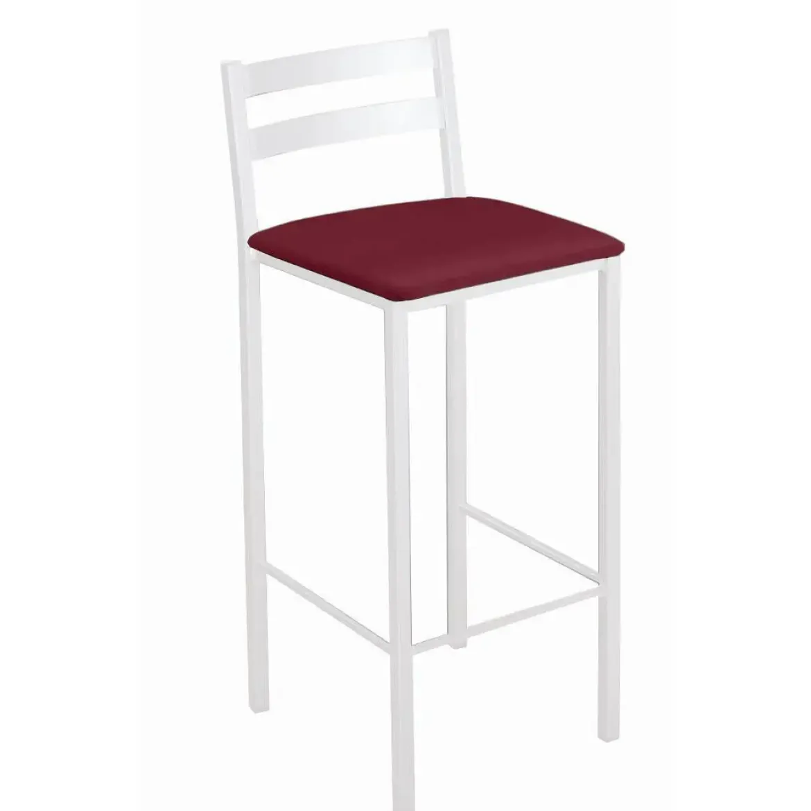 Taburete Alto con Reposapiés de Aluminio de color Blanco 797/BL