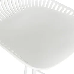 Taburete Alto con Respaldo de Polipropileno y Metal