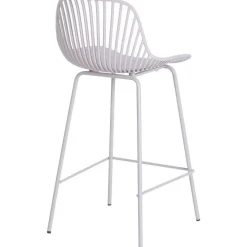 Taburete Alto con Respaldo de Polipropileno y Metal