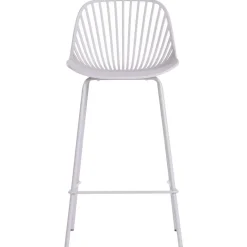 Taburete Alto con Respaldo de Polipropileno y Metal