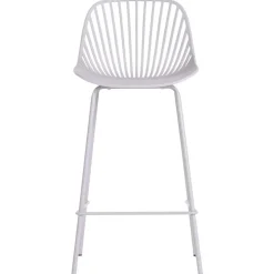 Taburete Alto con Respaldo de Polipropileno y Metal