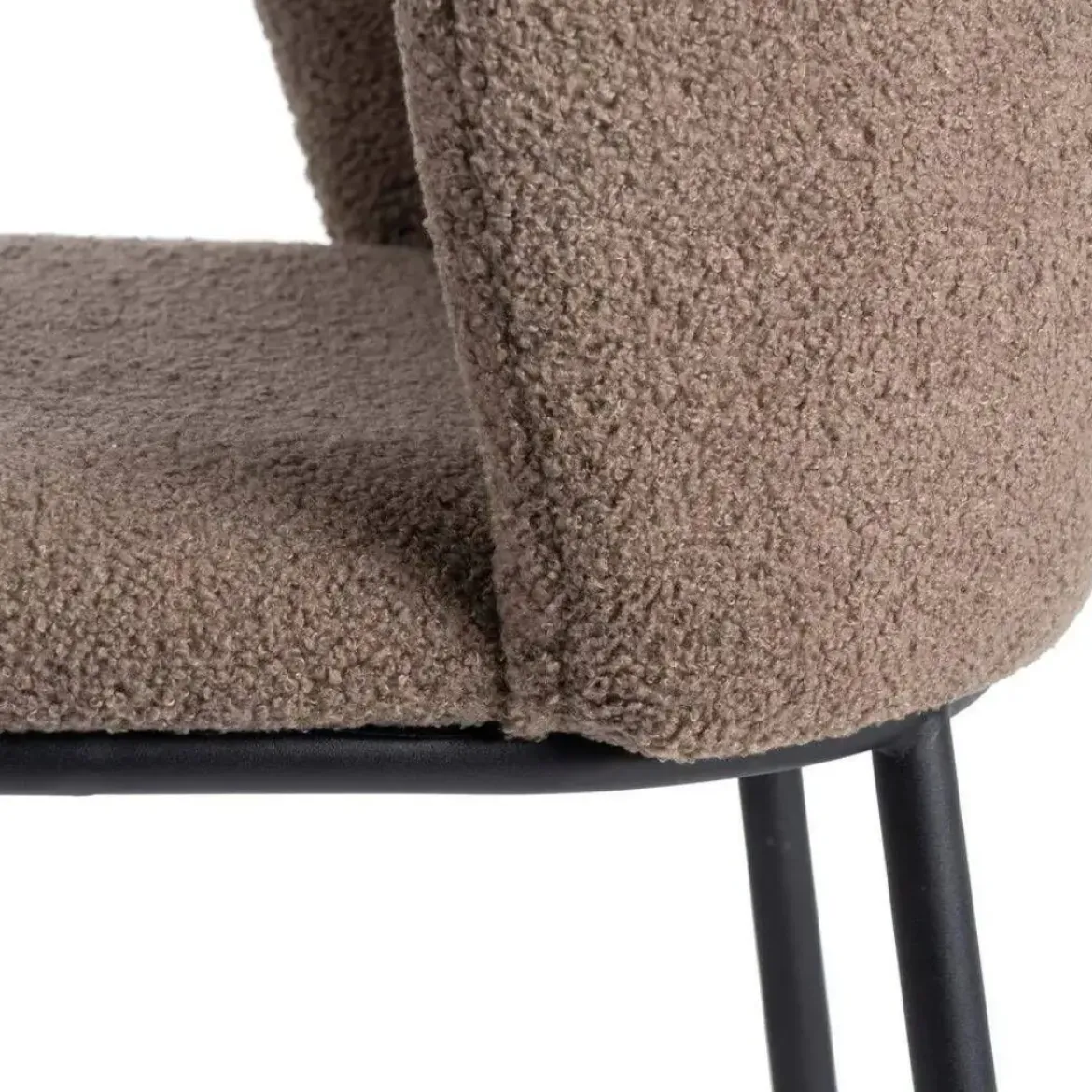 Taburete Alto de Borreguito con Patas de Acero 608299