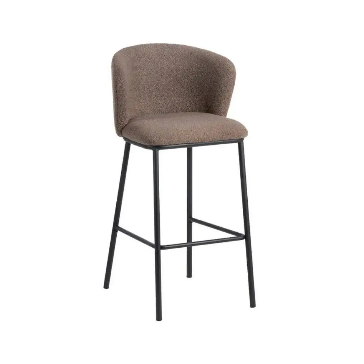 Taburete Alto de Borreguito con Patas de Acero 608299