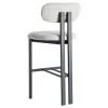 Taburete Alto de Cocina Gris con Base Madera 614634