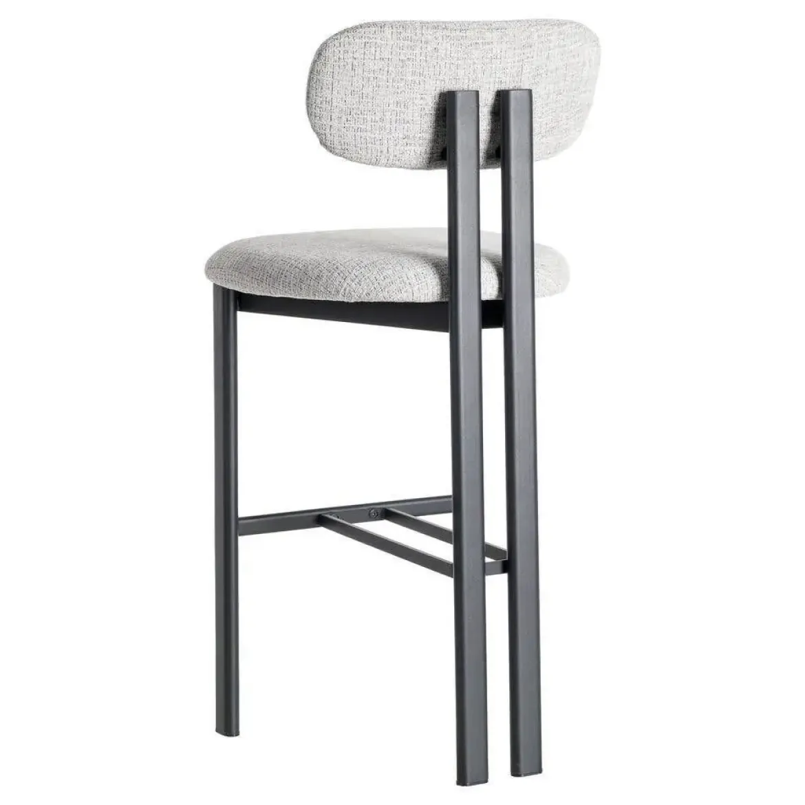 Taburete Alto de Cocina Gris con Base Madera 614634