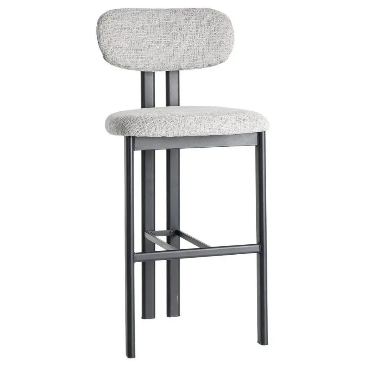 Taburete Alto de Cocina Gris con Base Madera 614634