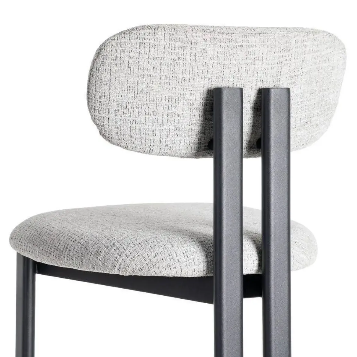 Taburete Alto de Cocina Gris con Base Madera 614634